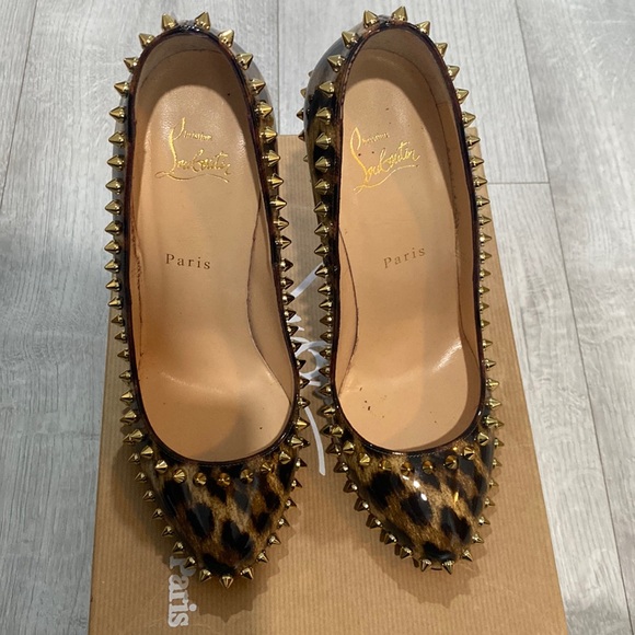 CHRISTIAN LOUBOUTIN leopard print spike pumps - Picture 1 of 8